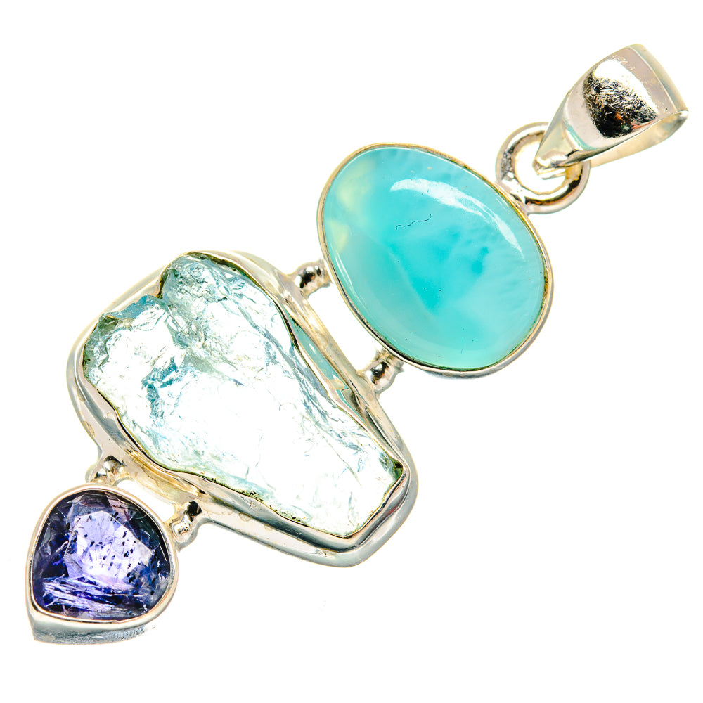 Aquamarine Pendants handcrafted by Anasilvercos - PD23686 - Photo 2