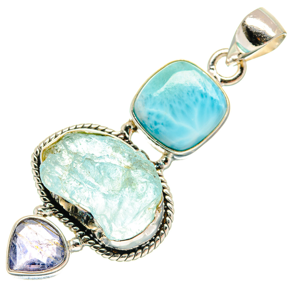 Aquamarine Pendants handcrafted by Anasilvercos - PD23687 - Photo 2
