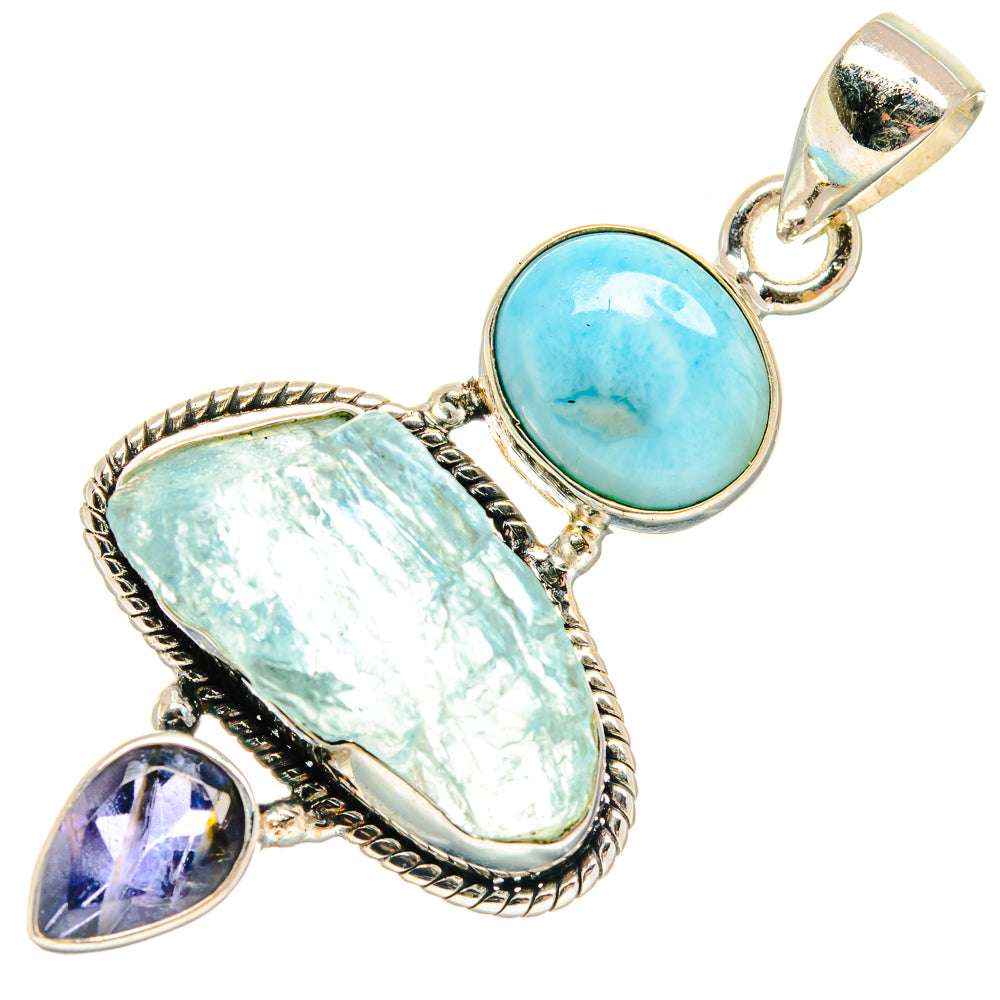 Aquamarine Pendants handcrafted by Anasilvercos - PD23688 - Photo 2