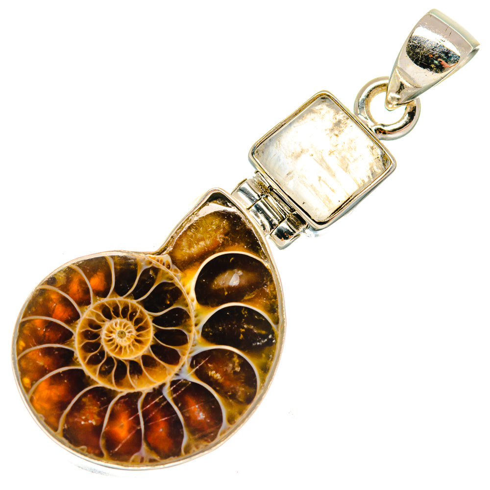 Ammonite Fossil Pendants handcrafted by Anasilvercos - PD23709 - Photo 2
