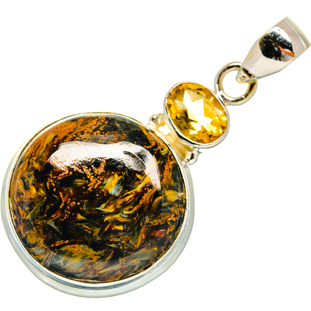 Golden Pietersite Pendants handcrafted by Anasilvercos - PD23731 - Photo 2