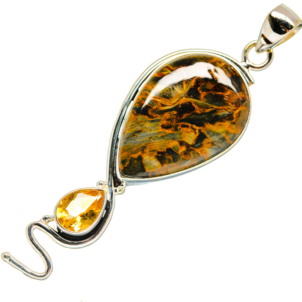 Golden Pietersite Pendants handcrafted by Anasilvercos - PD23737 - Photo 2