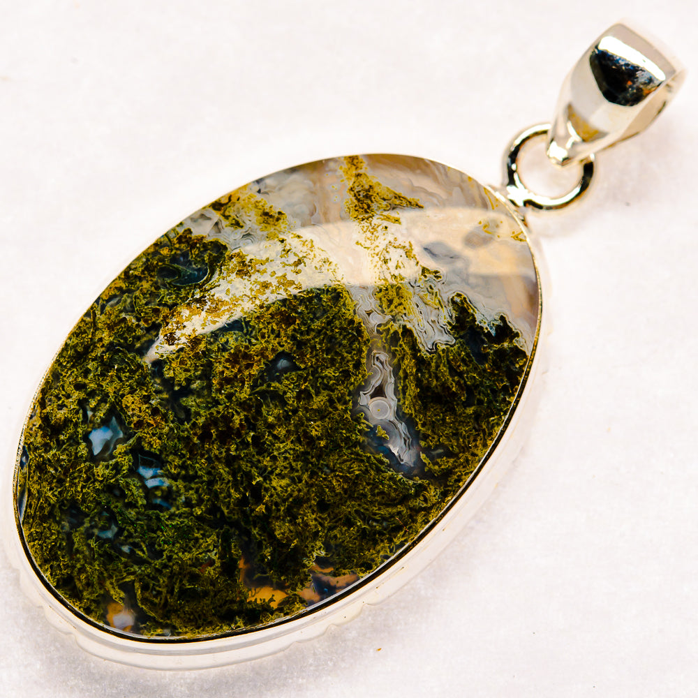 Indonesian Plume Agate Pendants handcrafted by Anasilvercos - PD23758 - Photo 2