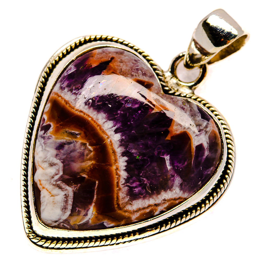 Chevron Amethyst Pendants handcrafted by Anasilvercos - PD23786 - Photo 2