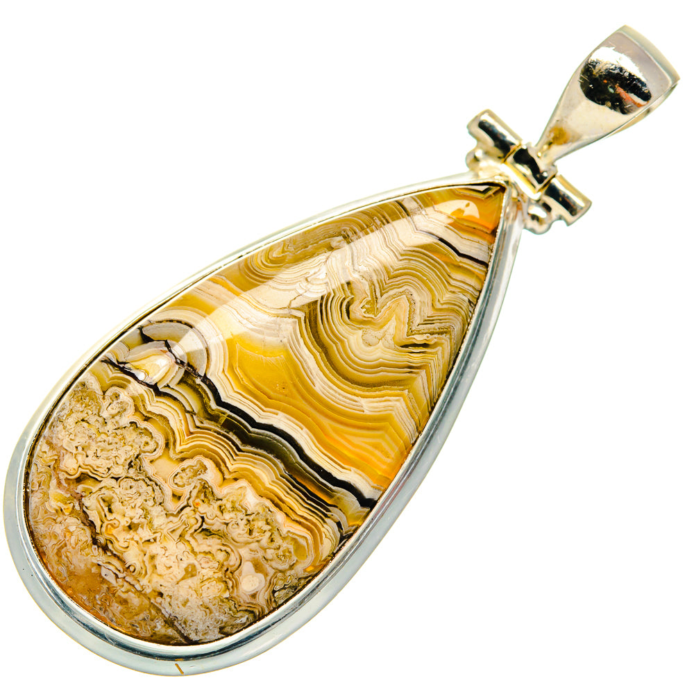 Laguna Lace Agate Pendants handcrafted by Anasilvercos - PD23799 - Photo 2