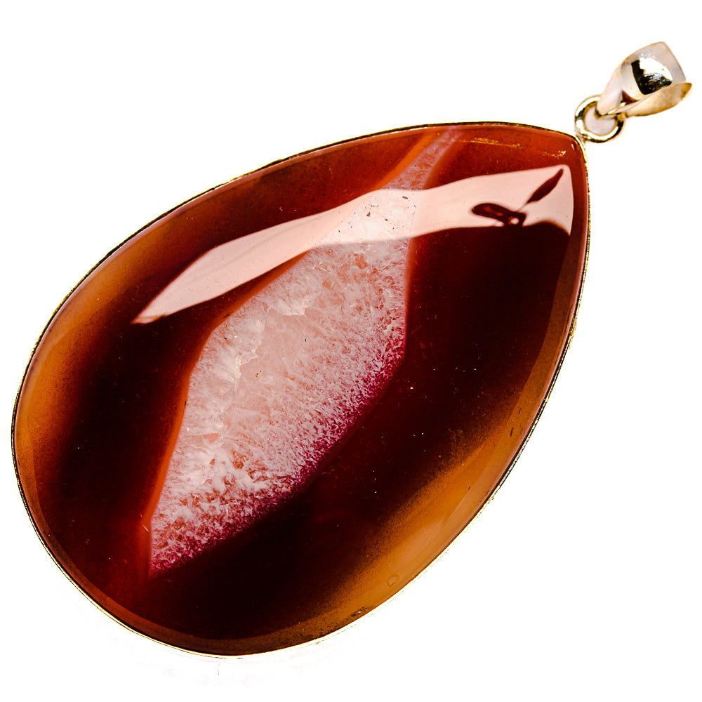 Red Geode Slice Pendants handcrafted by Anasilvercos - PD23805 - Photo 2
