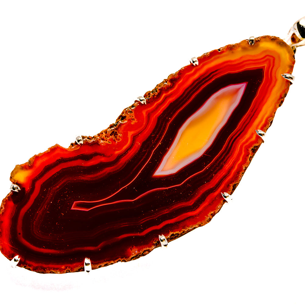 Red Geode Slice Pendants handcrafted by Anasilvercos - PD23810 - Photo 2