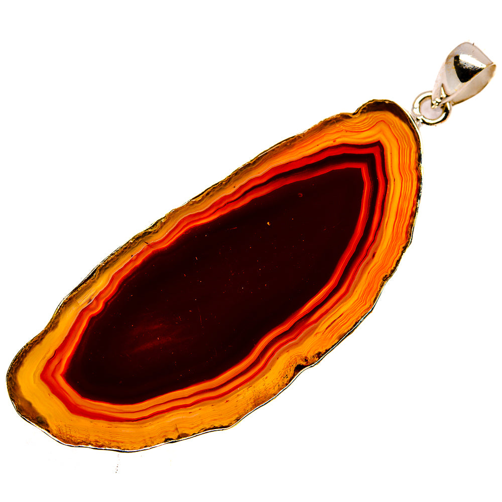 Red Geode Slice Pendants handcrafted by Anasilvercos - PD23811 - Photo 2