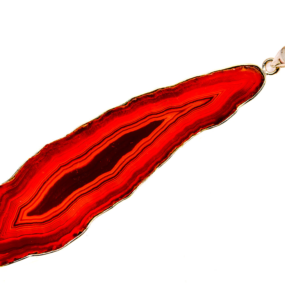 Red Geode Slice Pendants handcrafted by Anasilvercos - PD23814 - Photo 2