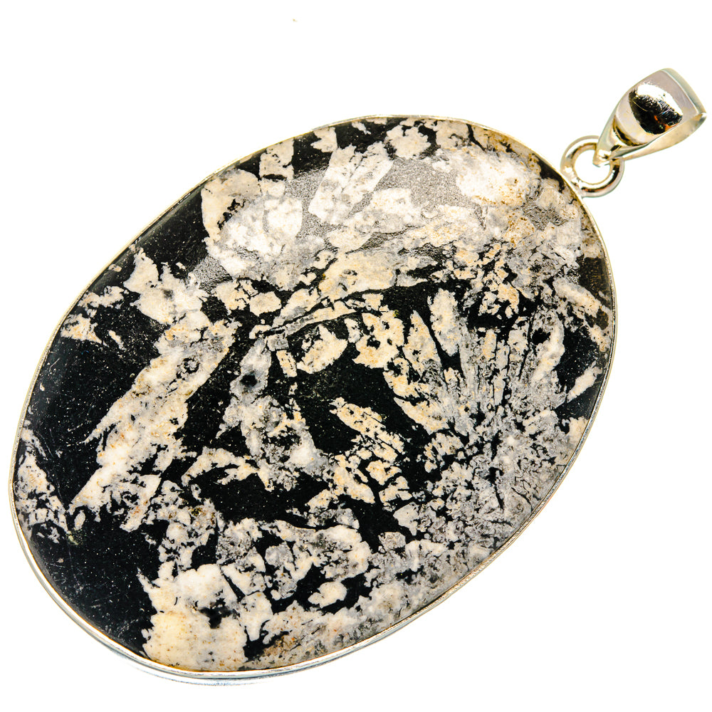 Chrysanthemum Stone Pendants handcrafted by Anasilvercos - PD23825 - Photo 2