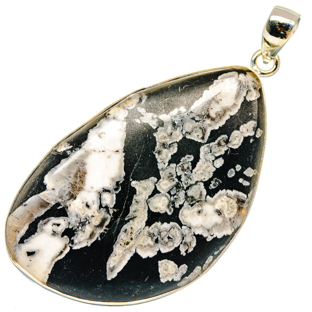 Chrysanthemum Stone Pendants handcrafted by Anasilvercos - PD23834 - Photo 2
