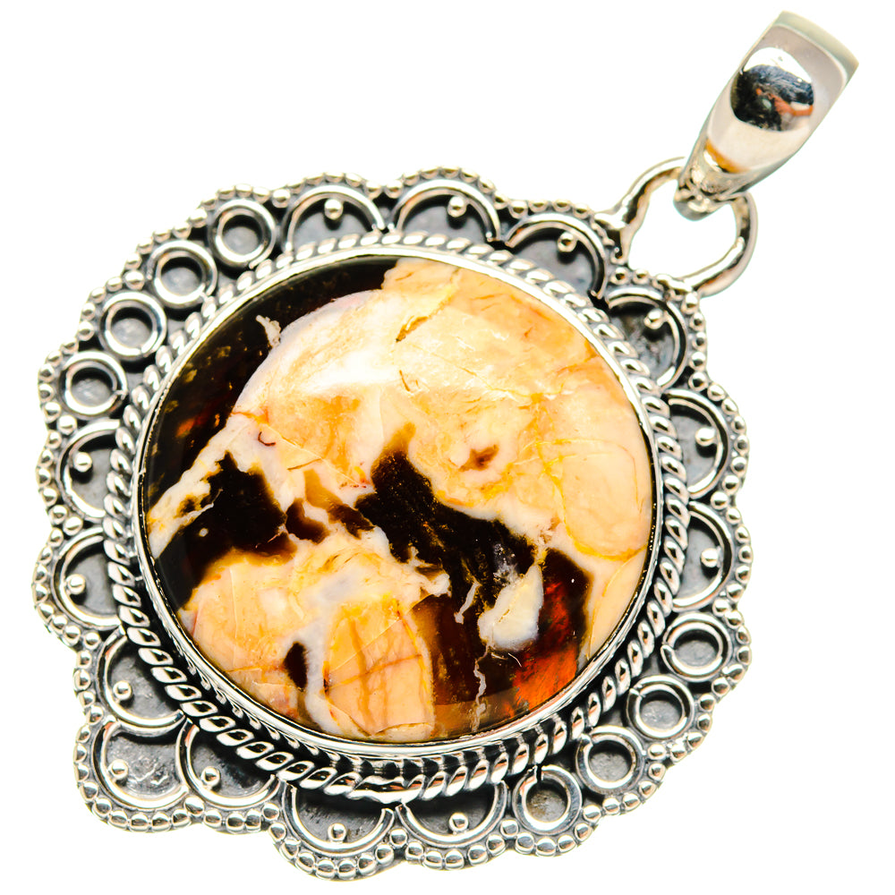 Peanut Wood Jasper Pendants handcrafted by Anasilvercos - PD23847 - Photo 2