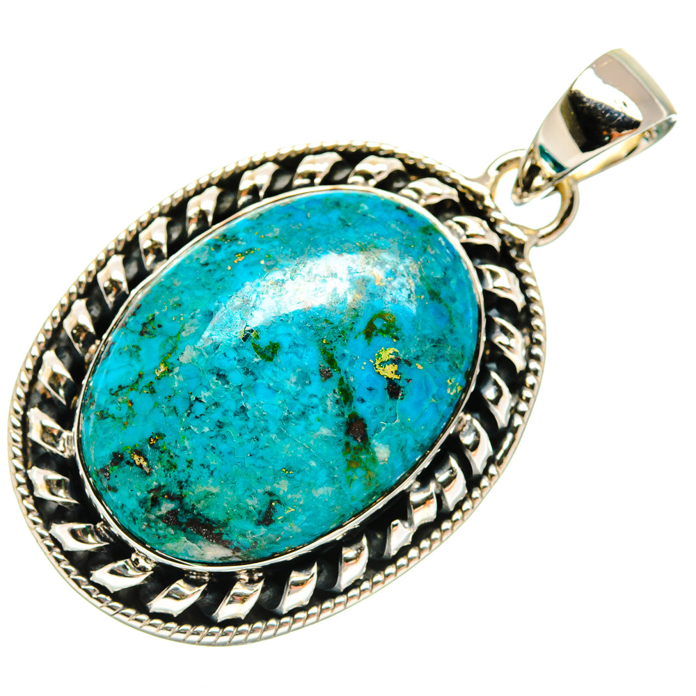 Chrysocolla Pendants handcrafted by Anasilvercos - PD23865 - Photo 2