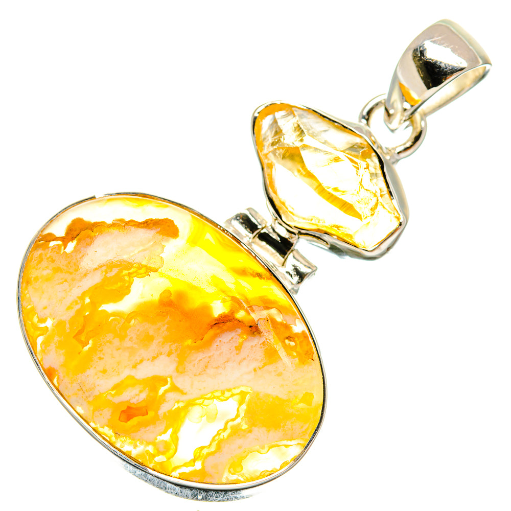 Indonesian Plume Agate Pendants handcrafted by Anasilvercos - PD23869 - Photo 2