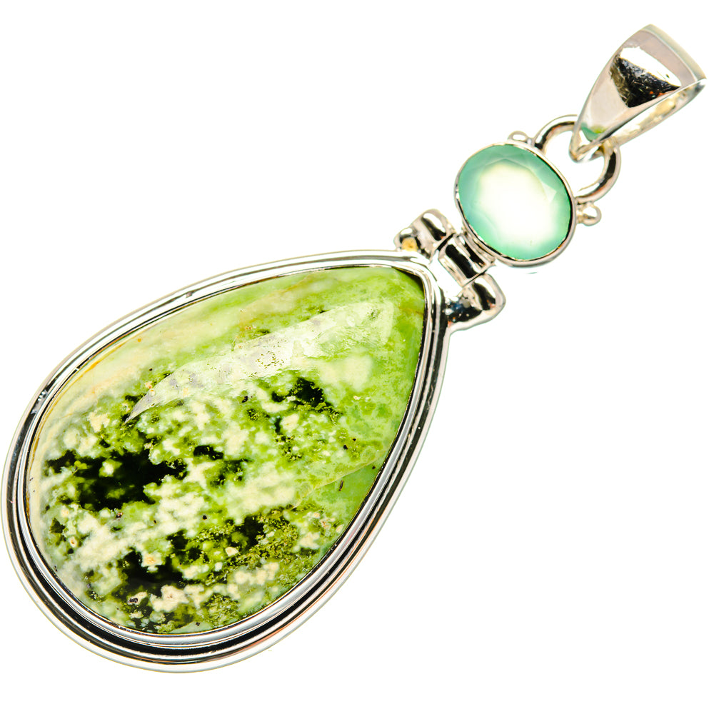 Australian Green Opal Pendants handcrafted by Anasilvercos - PD23870 - Photo 2