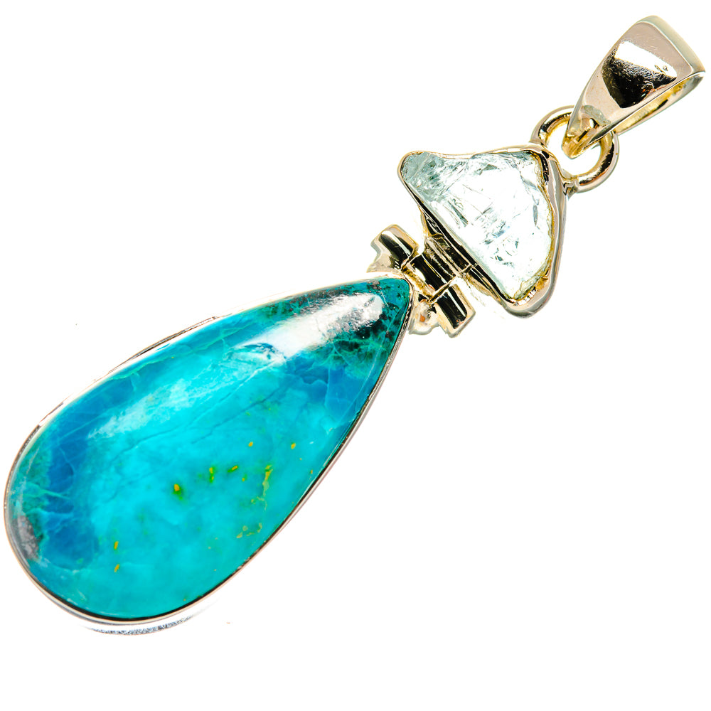 Chrysocolla Pendants handcrafted by Anasilvercos - PD23884 - Photo 2