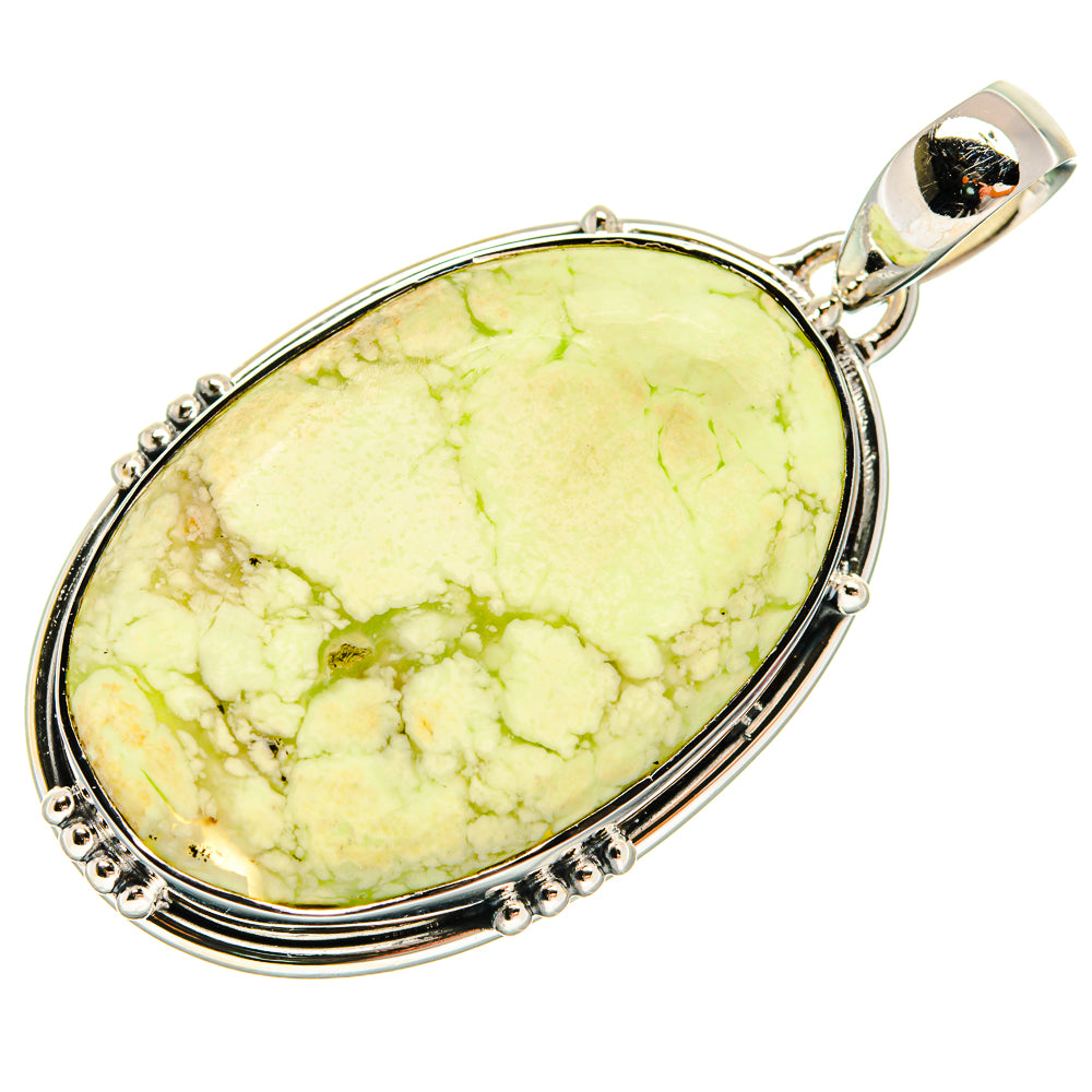 Lemon Chrysoprase Pendants handcrafted by Anasilvercos - PD23889 - Photo 2