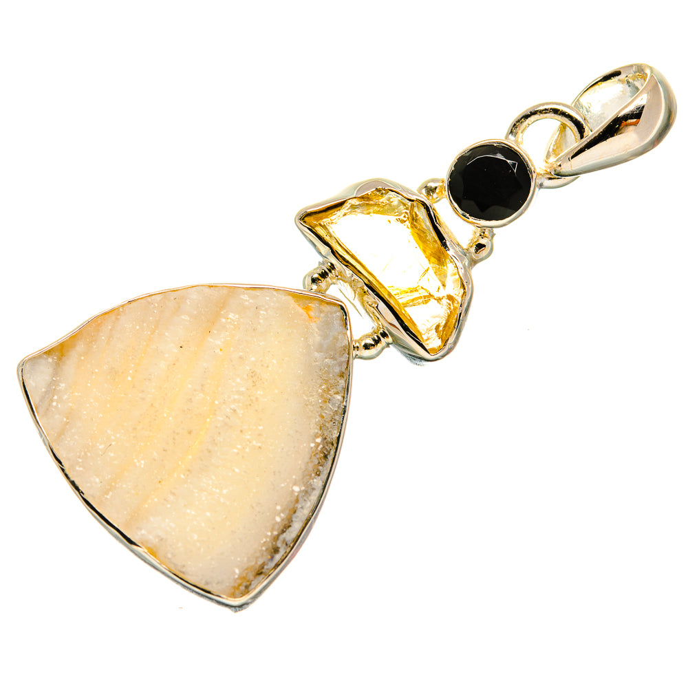 Desert Druzy Pendants handcrafted by Anasilvercos - PD23891 - Photo 2