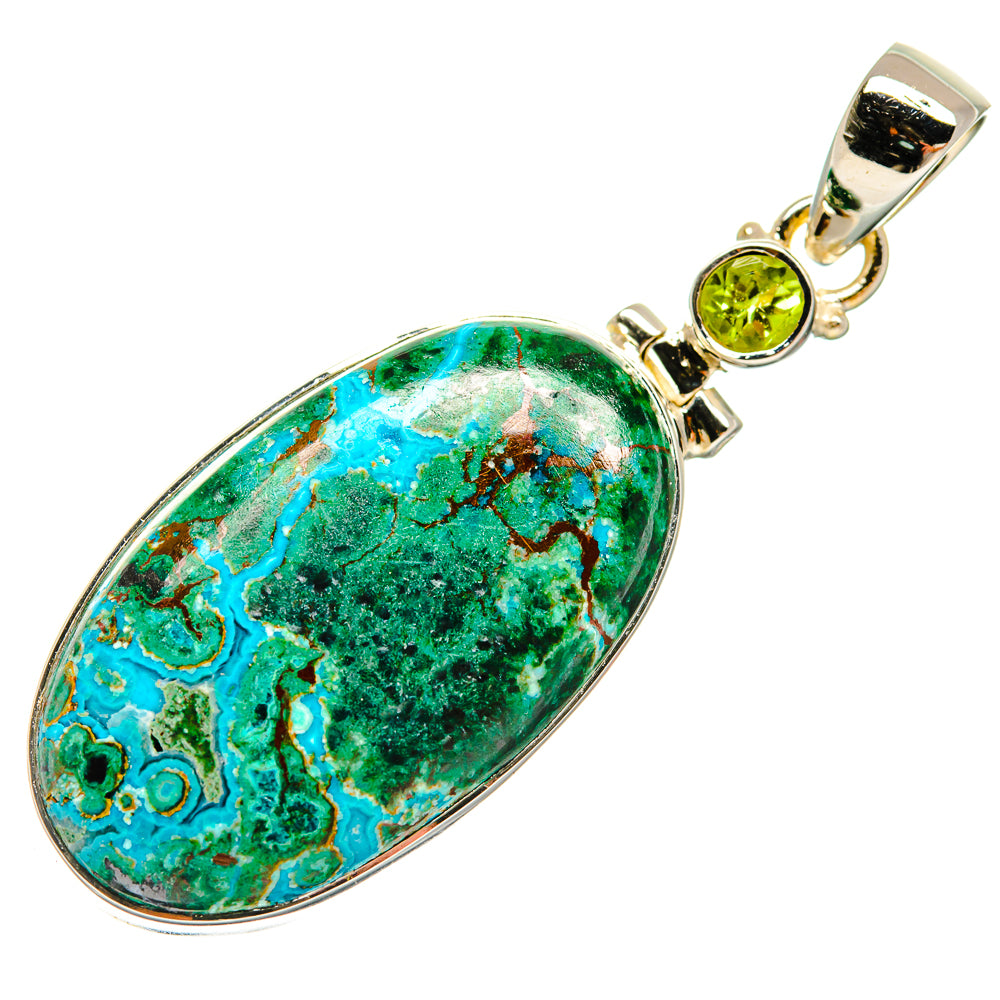 Chrysocolla Pendants handcrafted by Anasilvercos - PD23903 - Photo 2