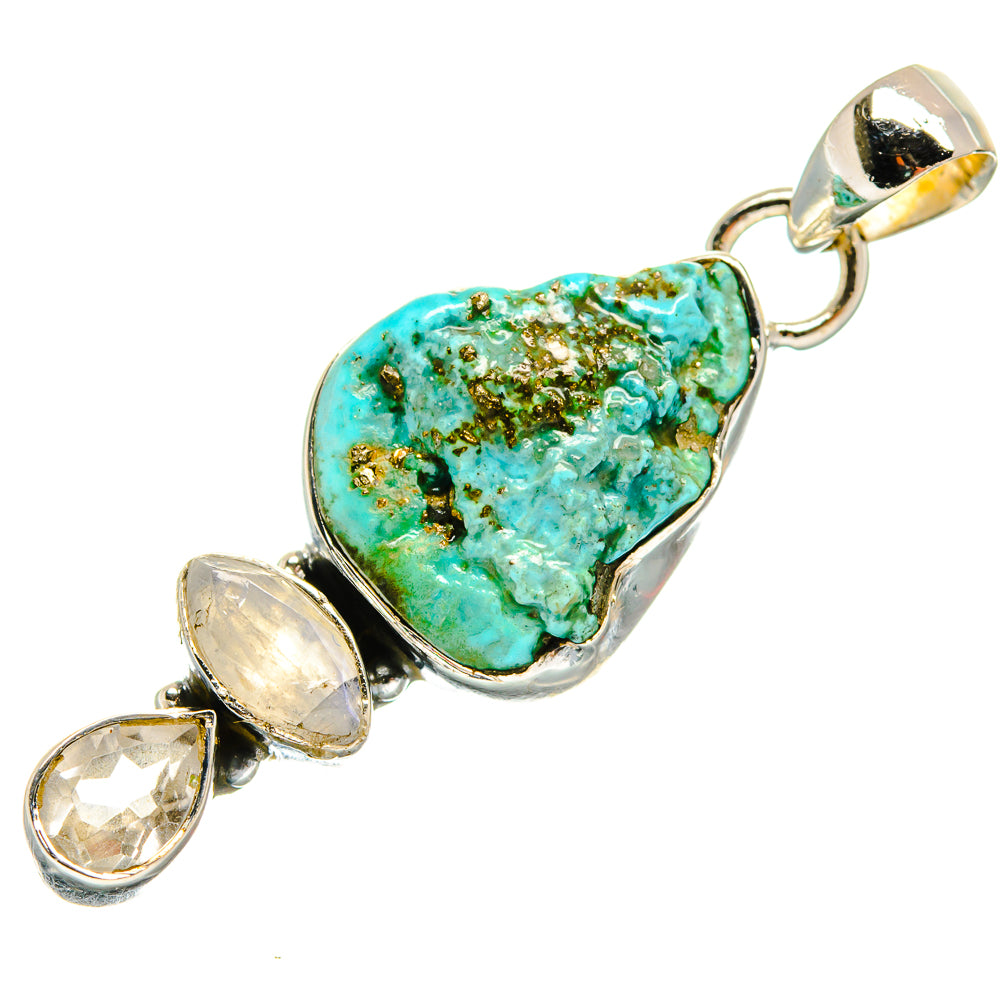Chrysocolla Pendants handcrafted by Anasilvercos - PD23907 - Photo 2