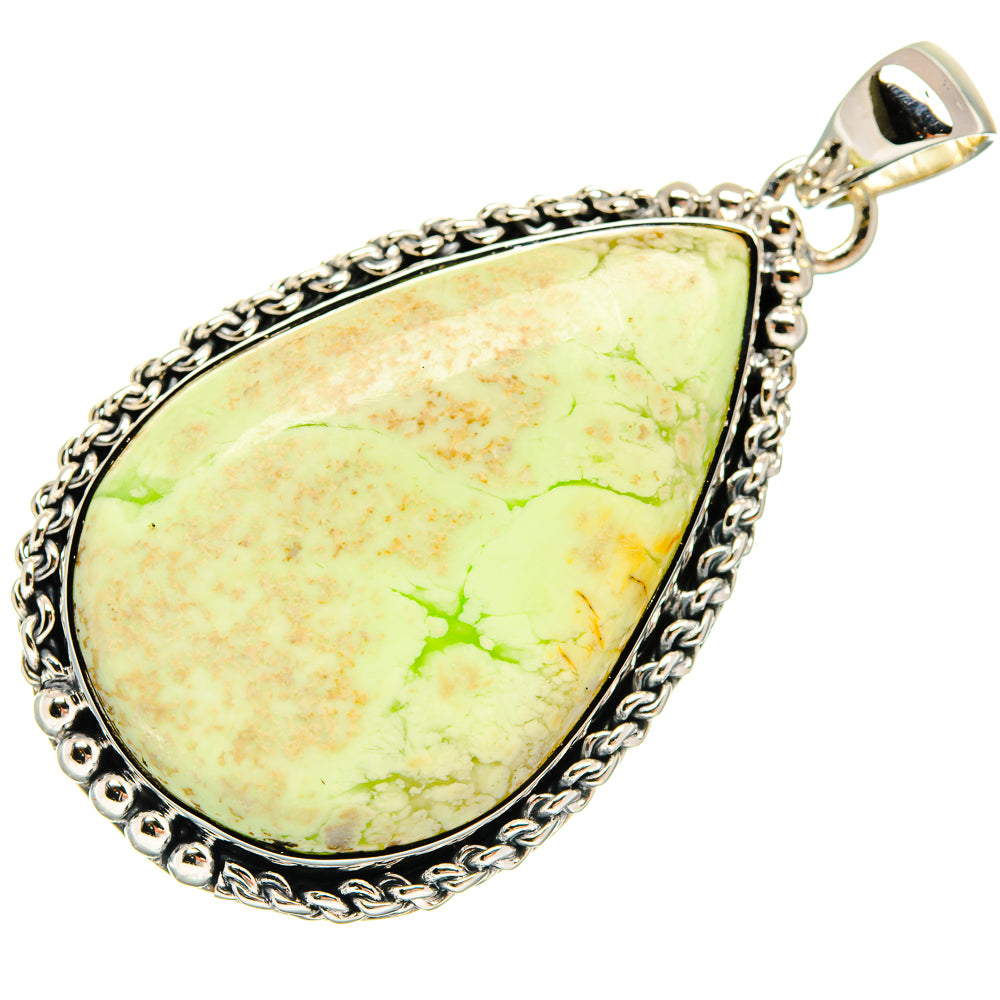 Lemon Chrysoprase Pendants handcrafted by Anasilvercos - PD23914 - Photo 2
