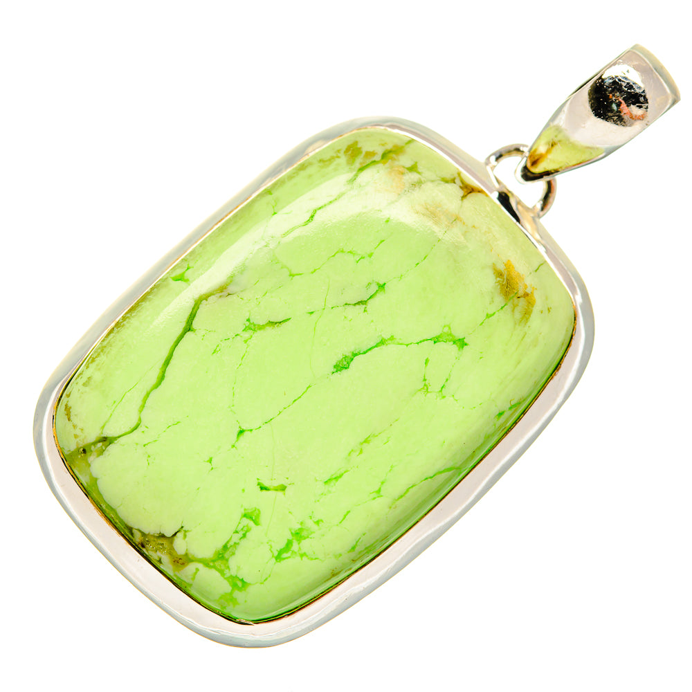 Lemon Chrysoprase Pendants handcrafted by Anasilvercos - PD23923 - Photo 2