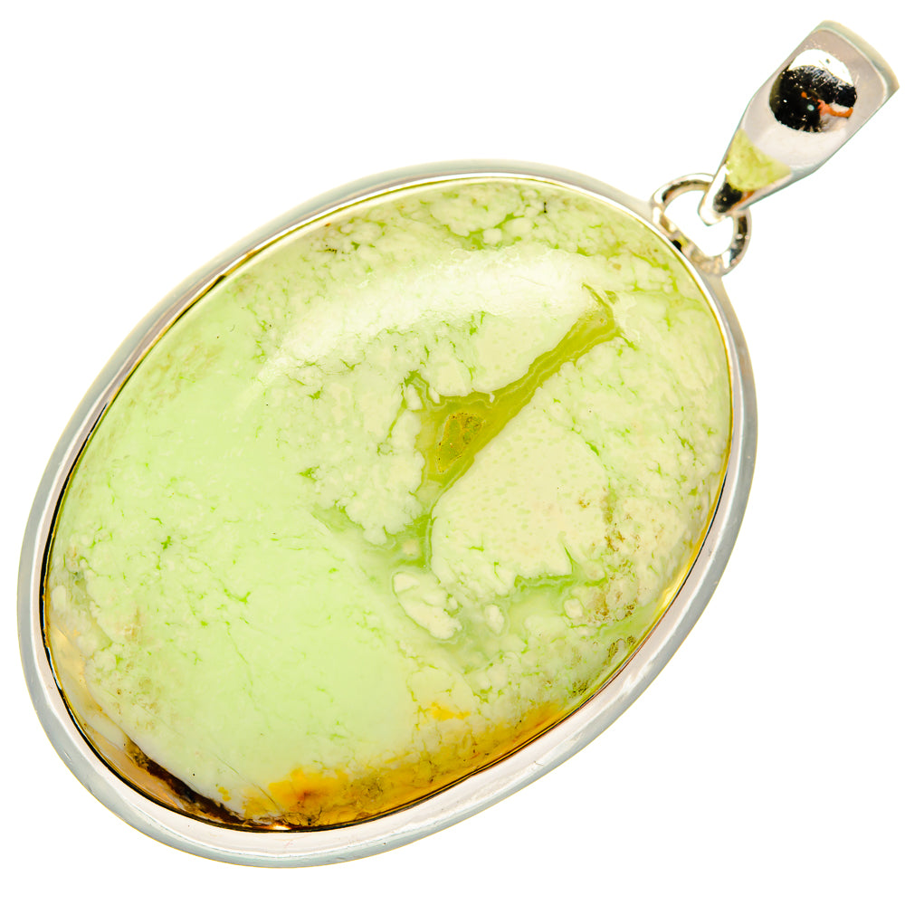 Lemon Chrysoprase Pendants handcrafted by Anasilvercos - PD23924 - Photo 2