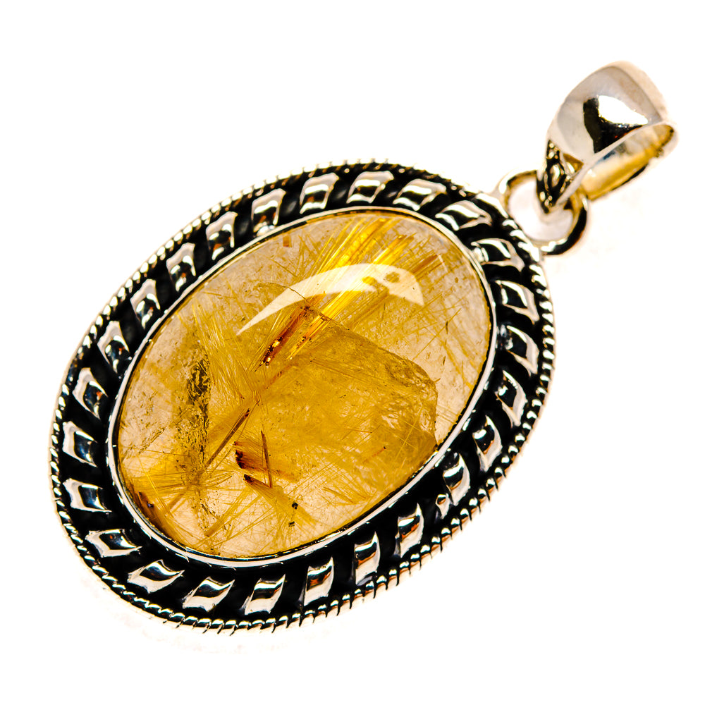 Rutilated Quartz Pendants handcrafted by Anasilvercos - PD23955 - Photo 2