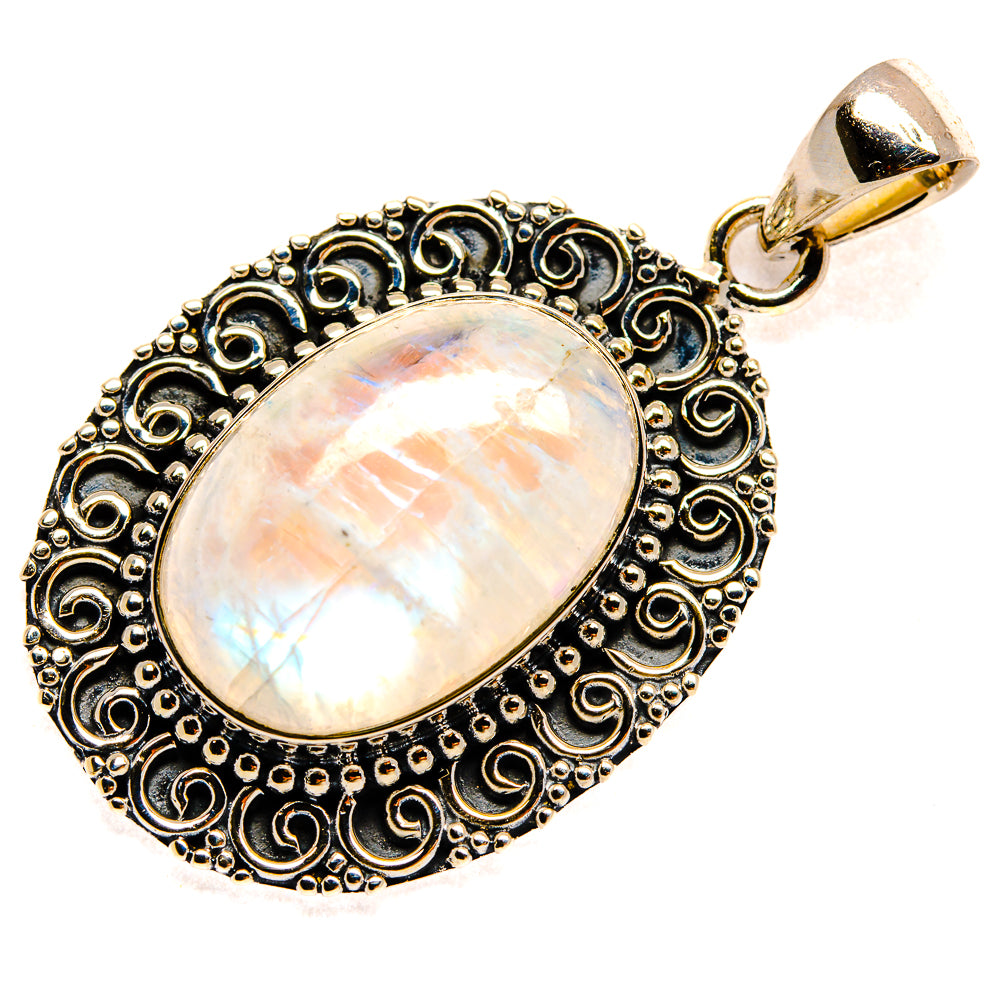Rainbow Moonstone Pendants handcrafted by Anasilvercos - PD23956 - Photo 2