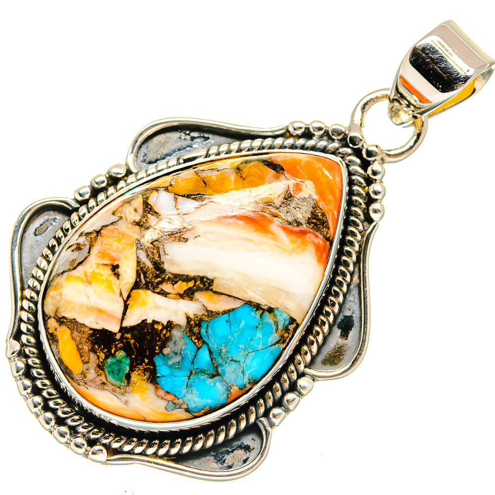 Spiny Oyster Turquoise Pendants handcrafted by Anasilvercos - PD23971 - Photo 2