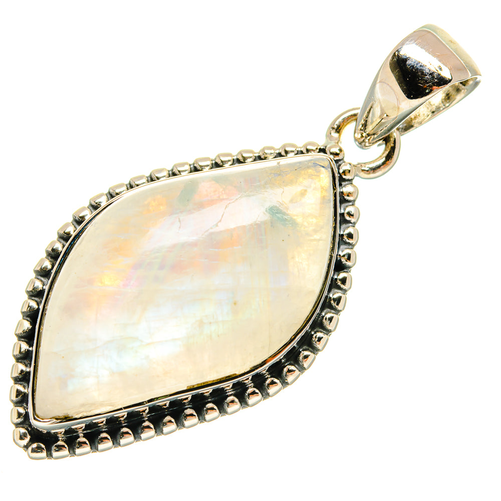 Rainbow Moonstone Pendants handcrafted by Anasilvercos - PD24005 - Photo 2