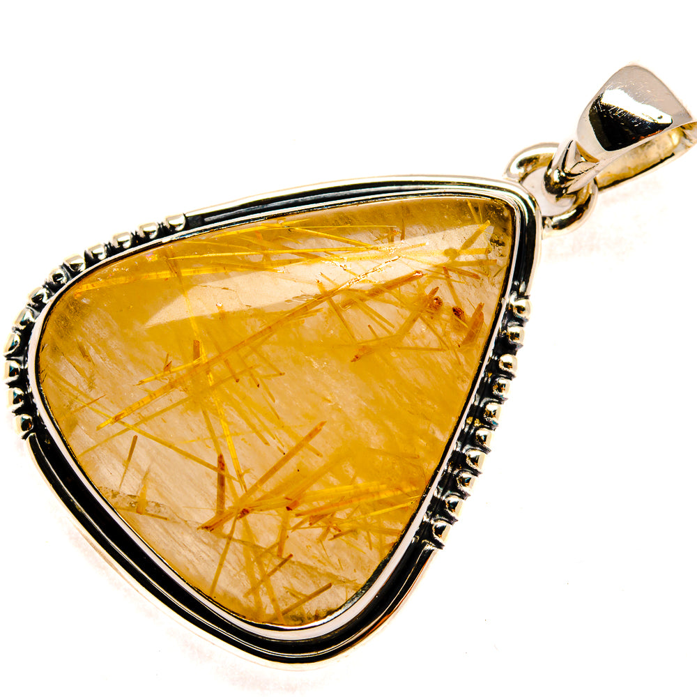 Rutilated Quartz Pendants handcrafted by Anasilvercos - PD24010 - Photo 2