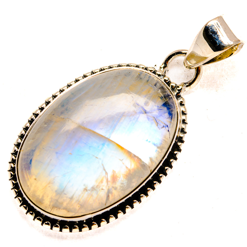 Rainbow Moonstone Pendants handcrafted by Anasilvercos - PD24012 - Photo 2
