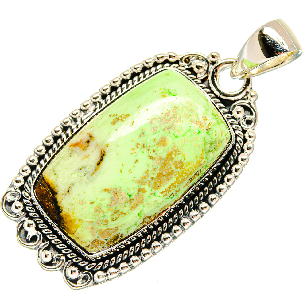 Lemon Chrysoprase Pendants handcrafted by Anasilvercos - PD24053 - Photo 2
