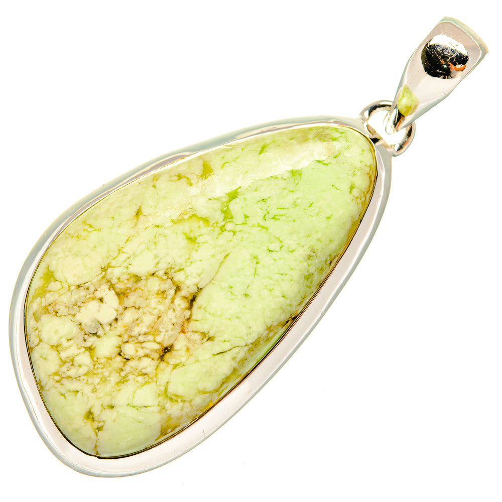 Lemon Chrysoprase Pendants handcrafted by Anasilvercos - PD24074 - Photo 2