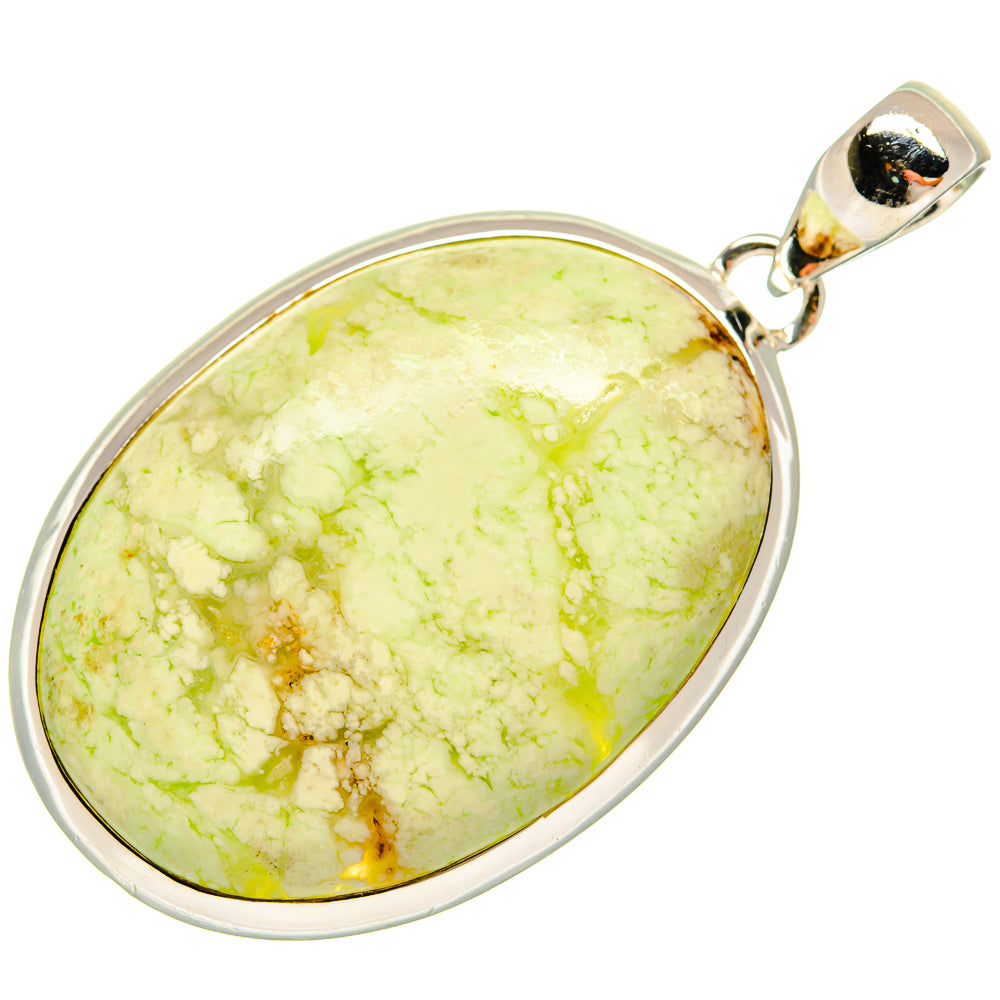 Lemon Chrysoprase Pendants handcrafted by Anasilvercos - PD24080 - Photo 2