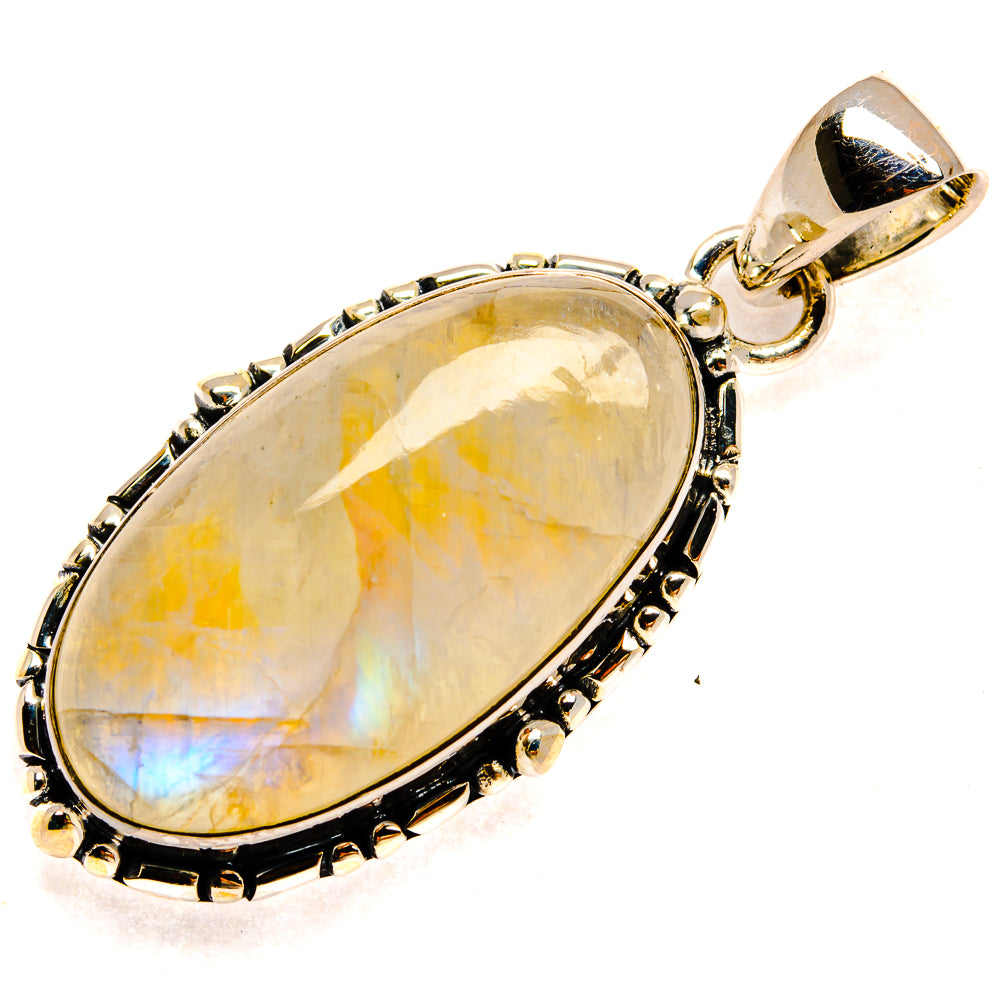 Rainbow Moonstone Pendants handcrafted by Anasilvercos - PD24083 - Photo 2