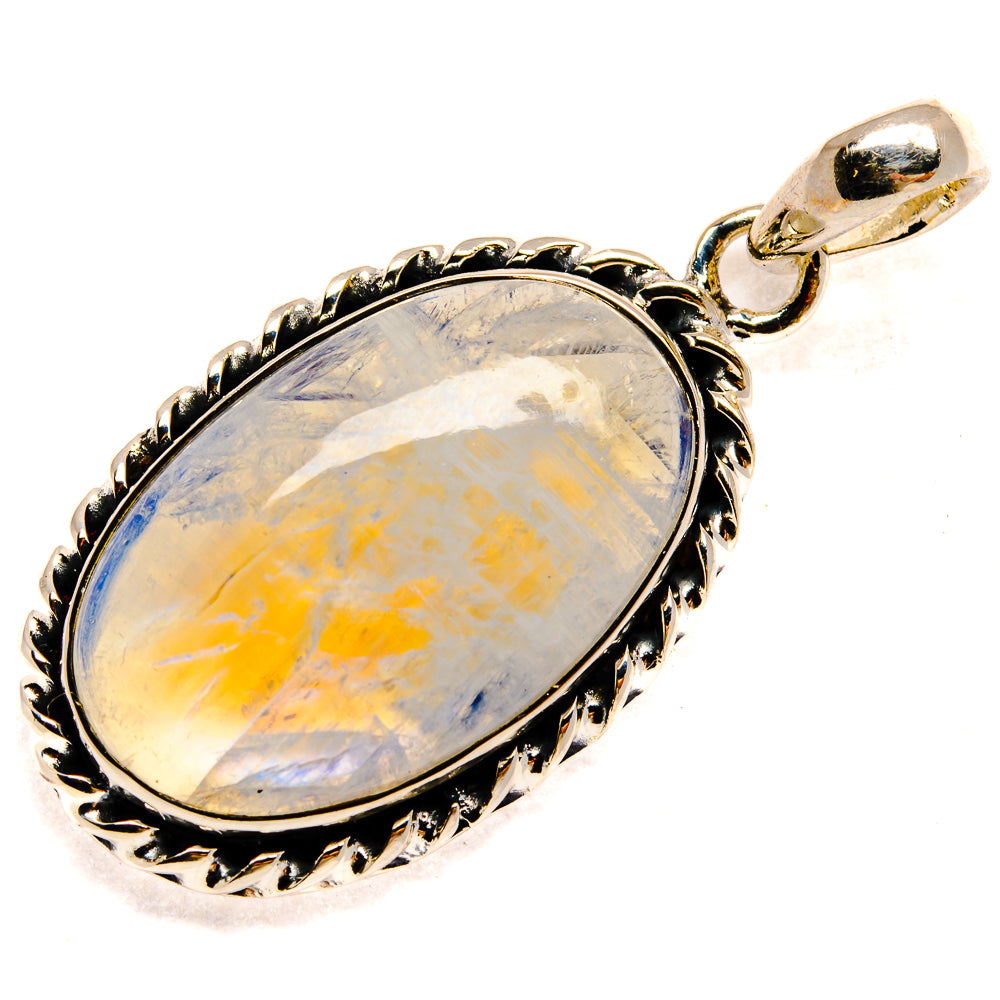 Rainbow Moonstone Pendants handcrafted by Anasilvercos - PD24084 - Photo 2