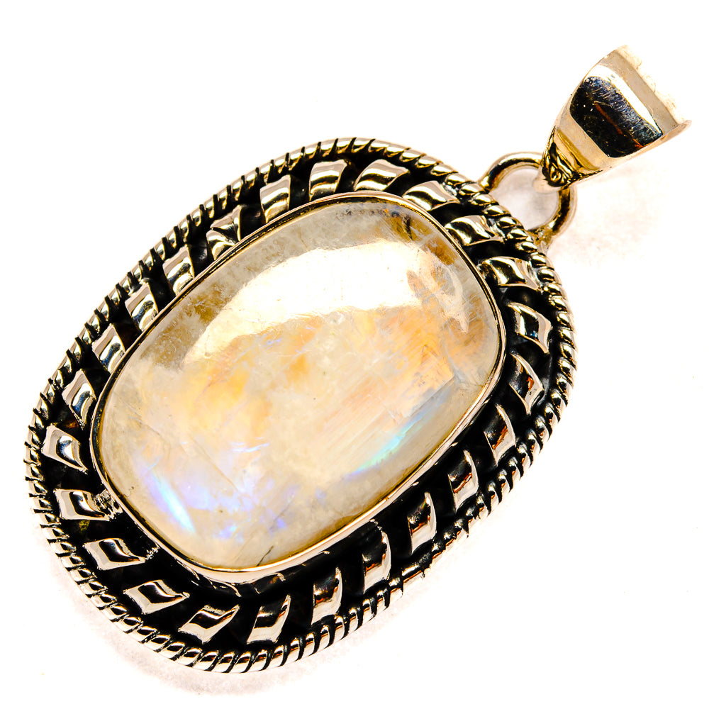 Rainbow Moonstone Pendants handcrafted by Anasilvercos - PD24089 - Photo 2