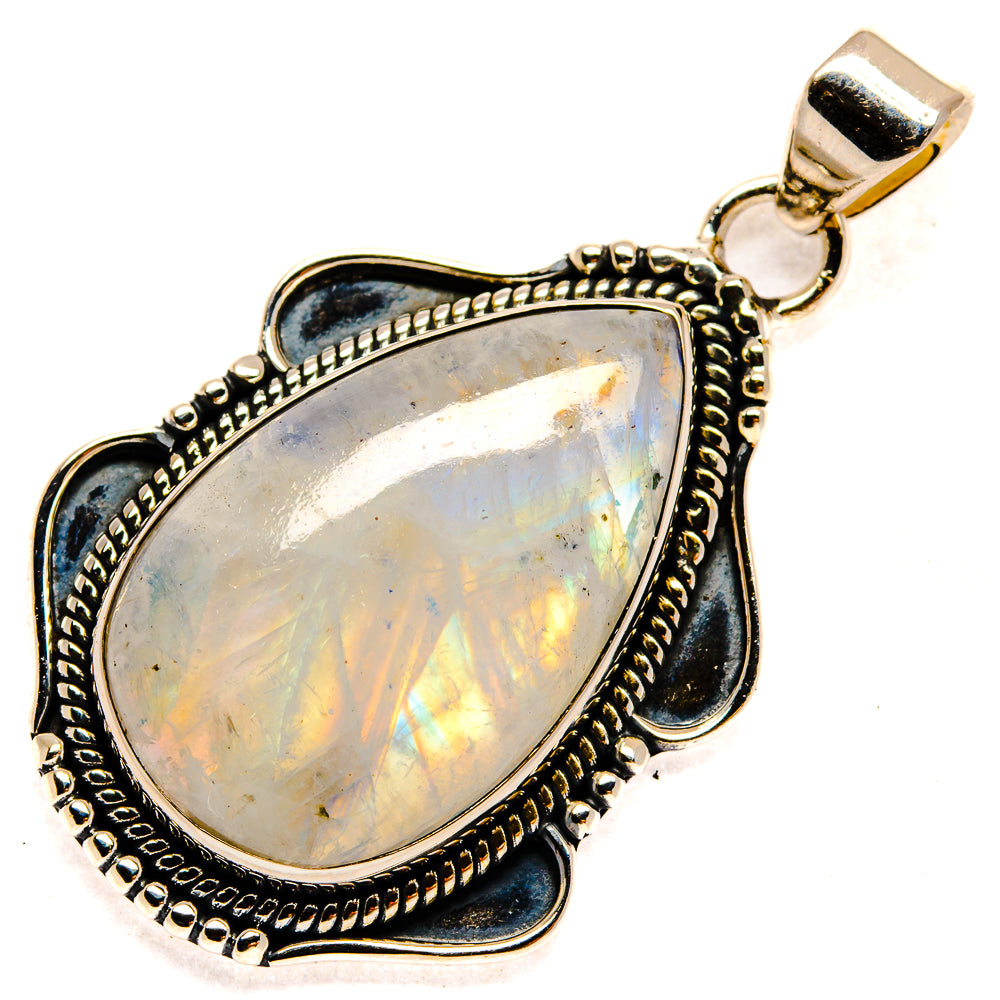 Rainbow Moonstone Pendants handcrafted by Anasilvercos - PD24091 - Photo 2