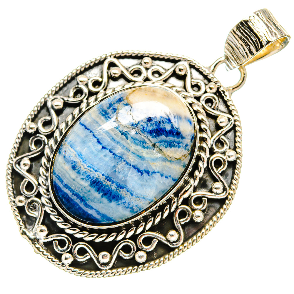Blue Scheelite Pendants handcrafted by Anasilvercos - PD24109 - Photo 2