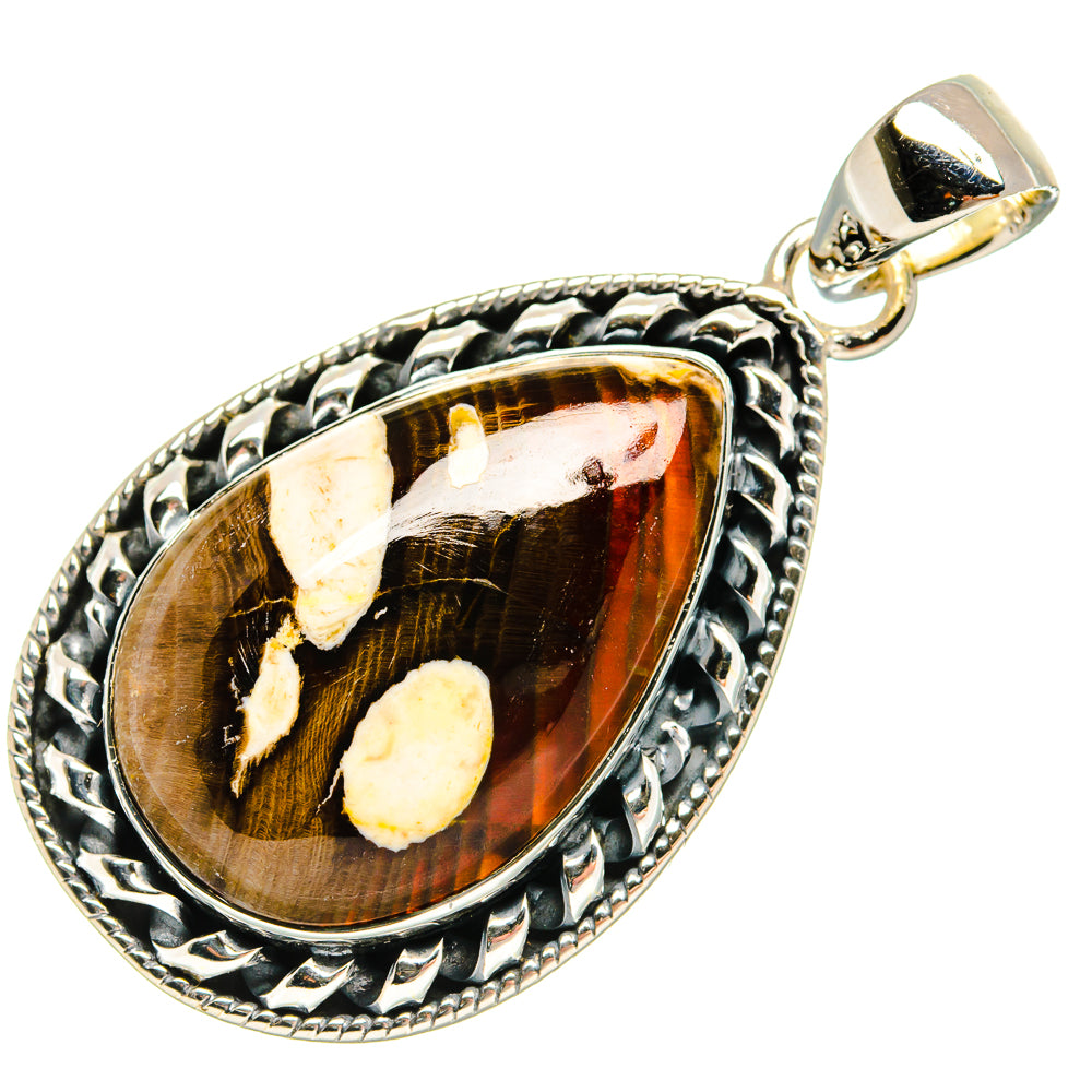 Peanut Wood Jasper Pendants handcrafted by Anasilvercos - PD24136 - Photo 2