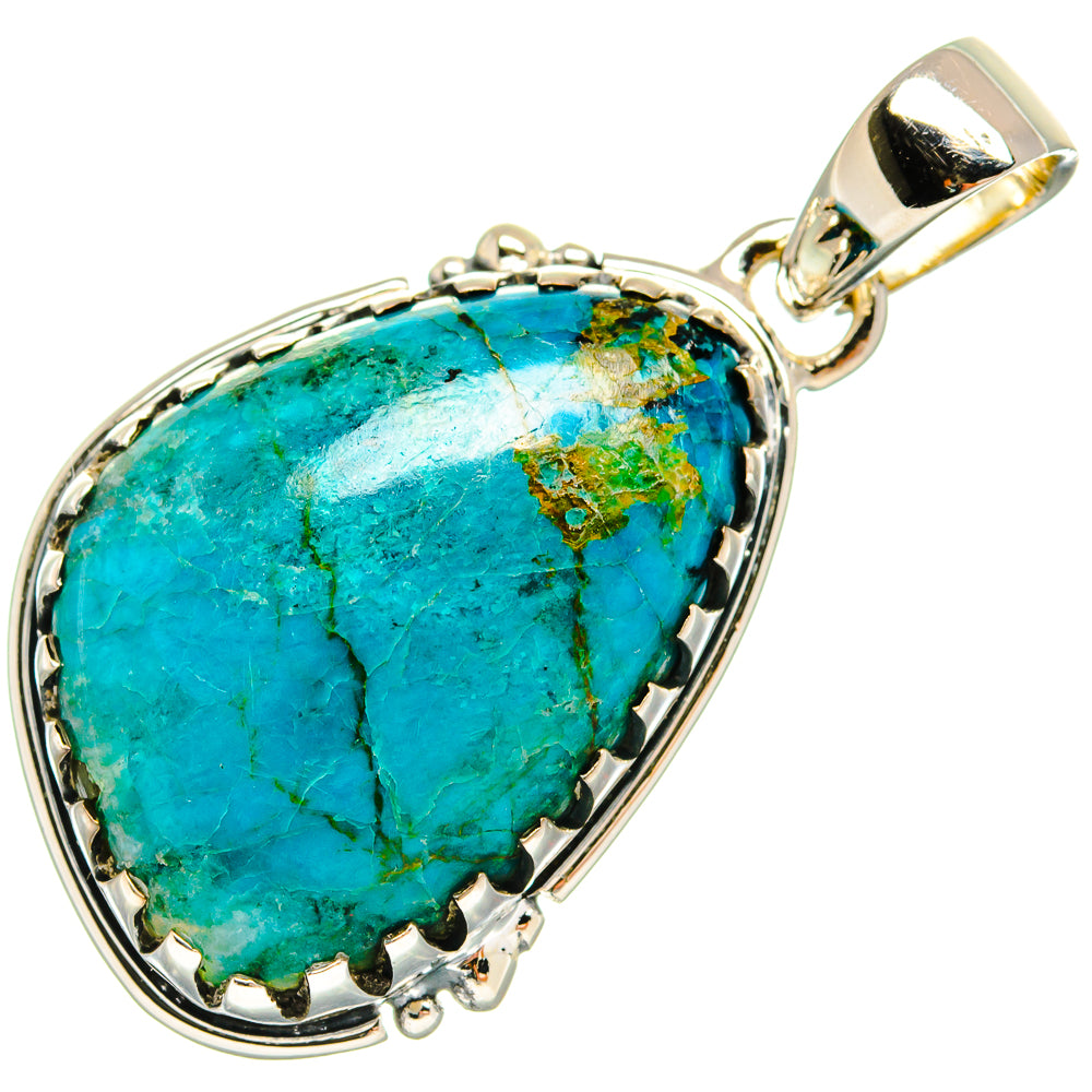 Chrysocolla Pendants handcrafted by Anasilvercos - PD24156 - Photo 2