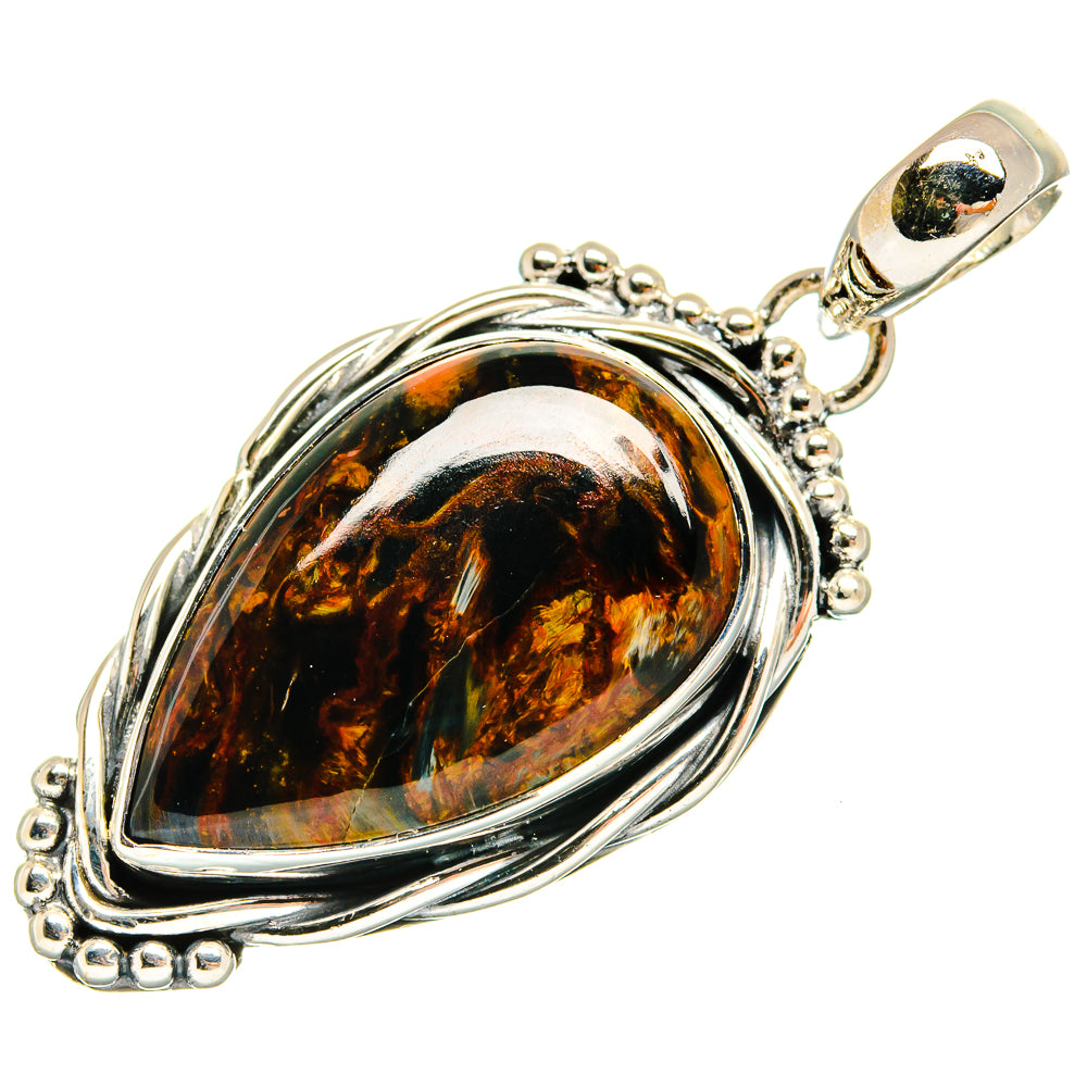 Golden Pietersite Pendants handcrafted by Anasilvercos - PD24171 - Photo 2