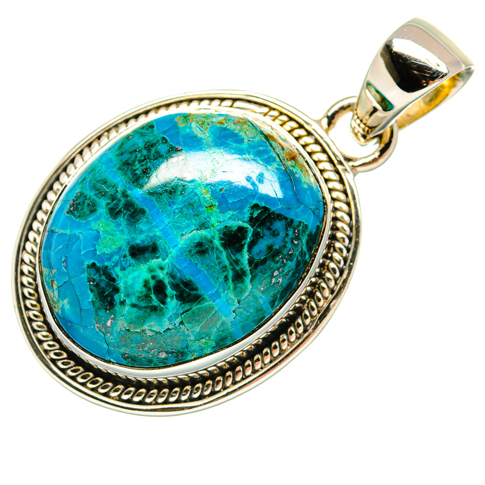Chrysocolla Pendants handcrafted by Anasilvercos - PD24172 - Photo 2