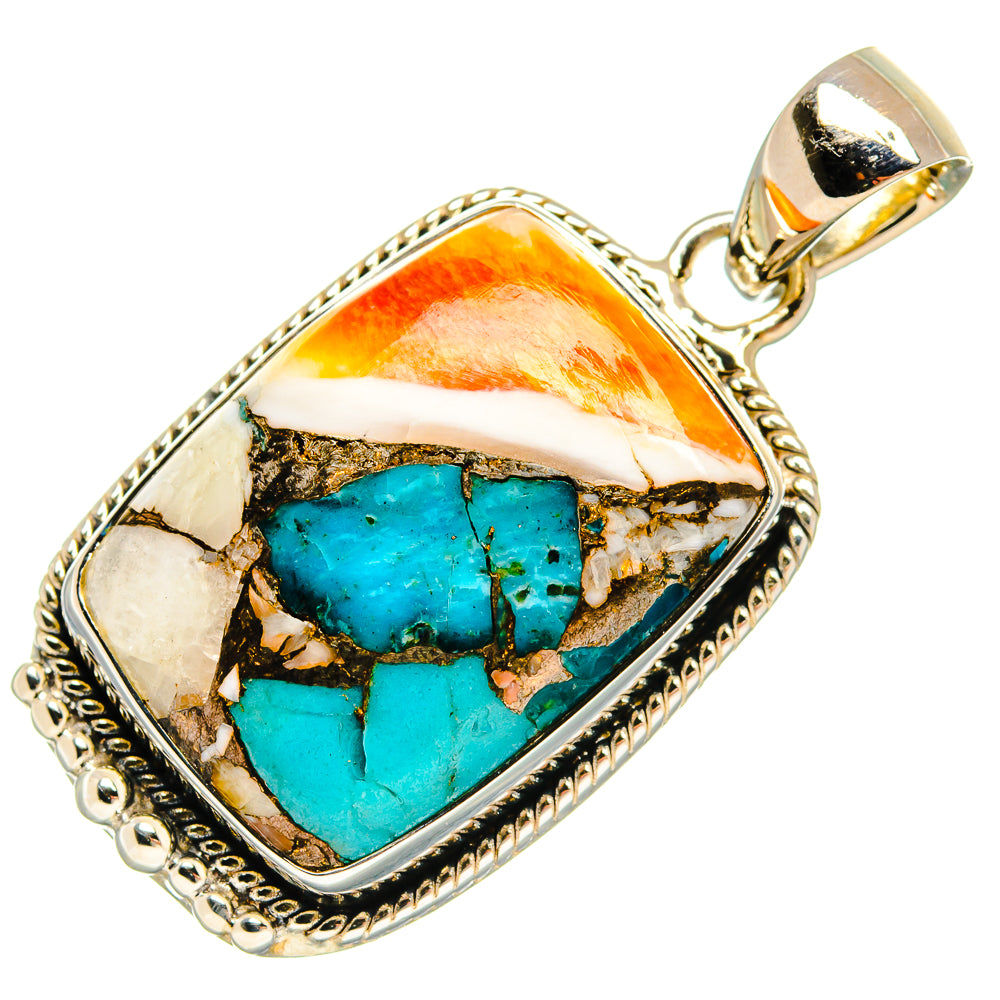 Spiny Oyster Turquoise Pendants handcrafted by Anasilvercos - PD24178 - Photo 2