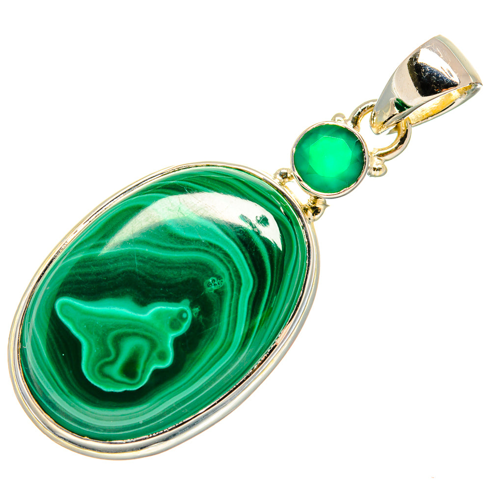 Malachite Pendants handcrafted by Anasilvercos - PD24199 - Photo 2