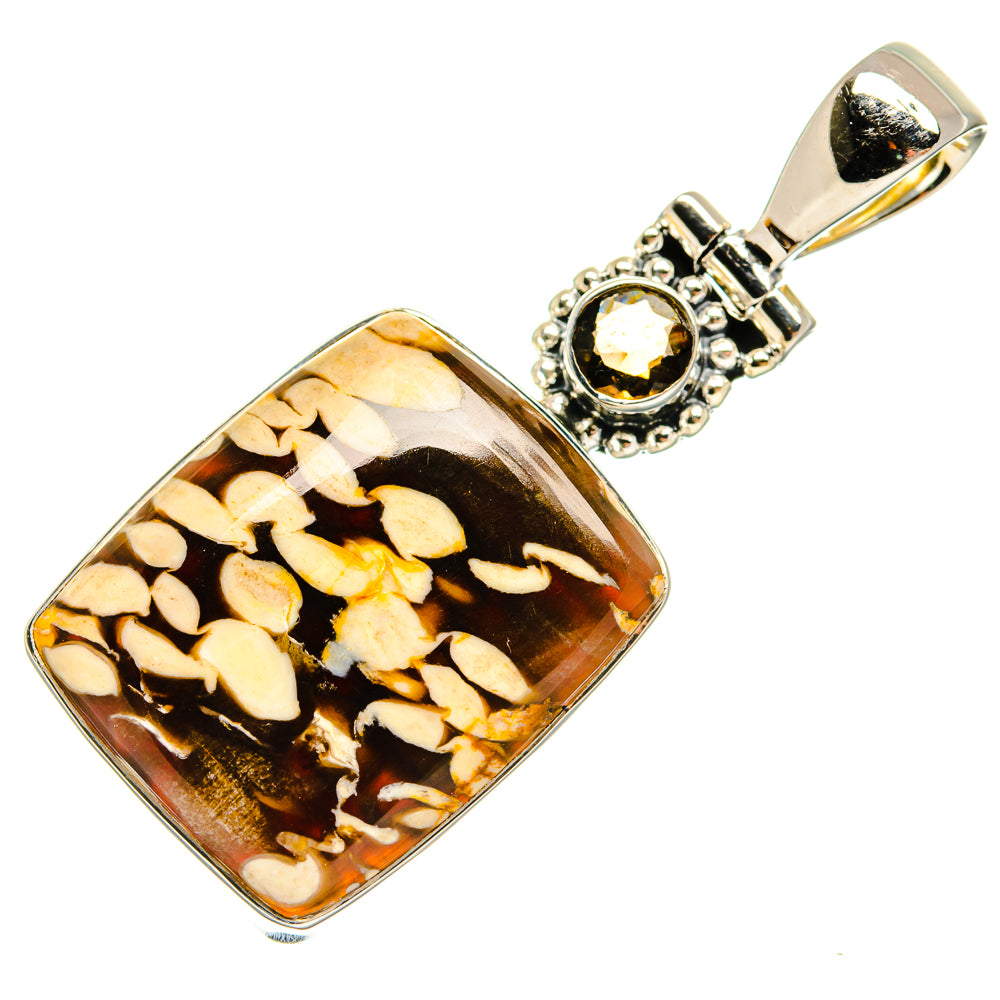 Peanut Wood Jasper Pendants handcrafted by Anasilvercos - PD24209 - Photo 2