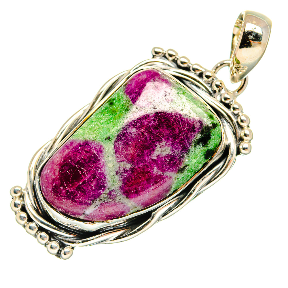 Ruby Zoisite Pendants handcrafted by Anasilvercos - PD24213 - Photo 2