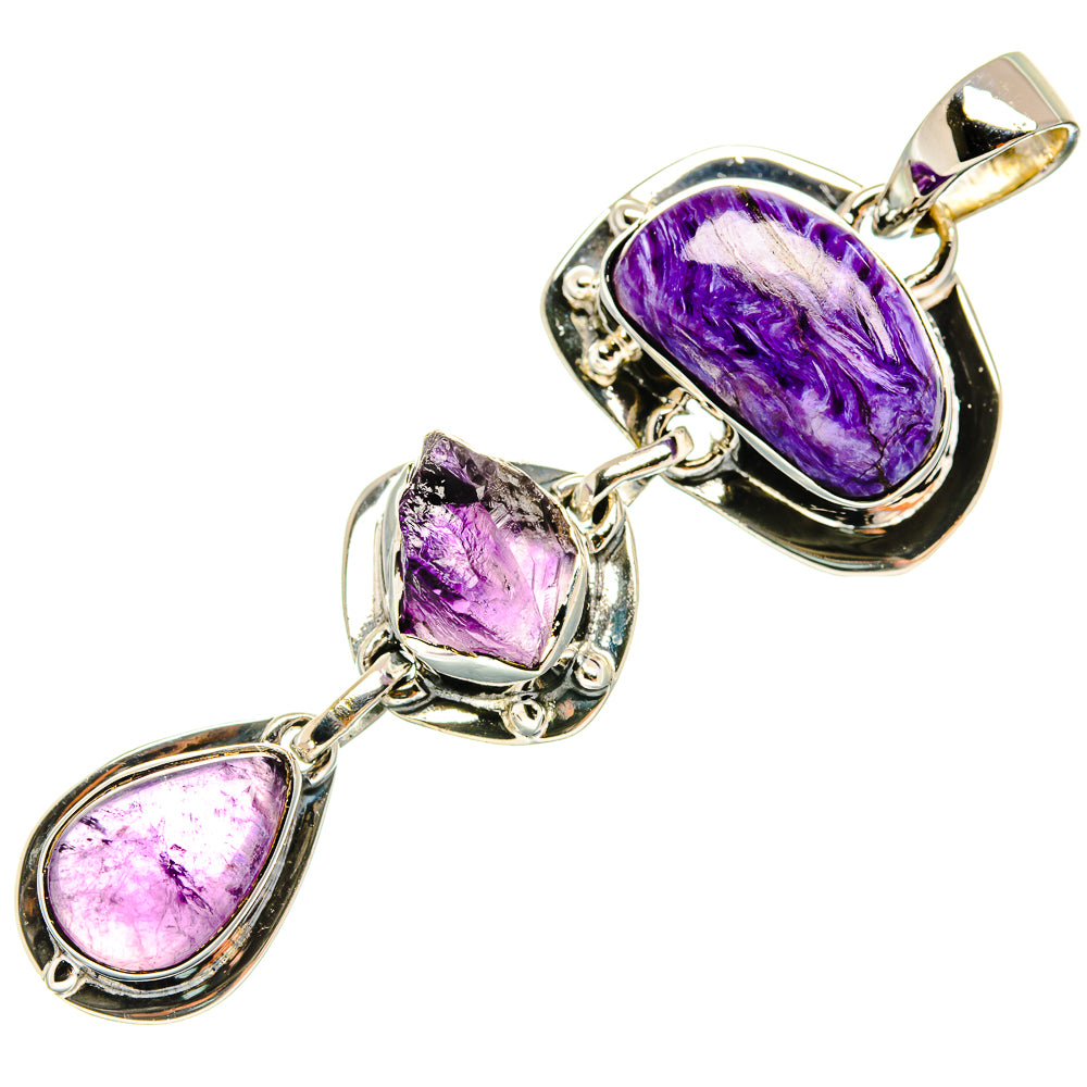 Charoite Pendants handcrafted by Anasilvercos - PD24230 - Photo 2
